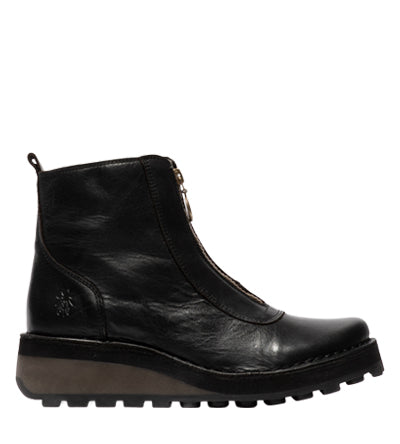 FLY HOLG ZIP BLACK RED Fly London