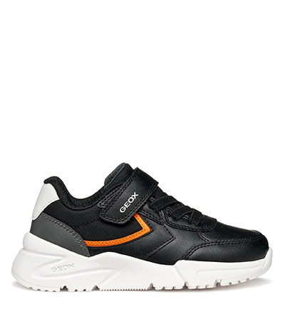 GEOX LOFTUS BOY BLACK ORANGE Geox