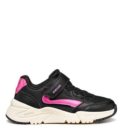 GEOX LOFTUS GIRLS BLACK PINK Geox