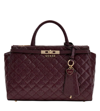GUESS IDRA SMALL SATCHEL WINE Guess?