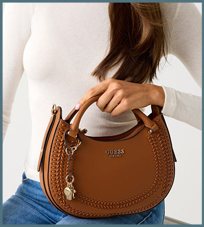 GUESS TATUM SATCHEL CARAMEL Guess?