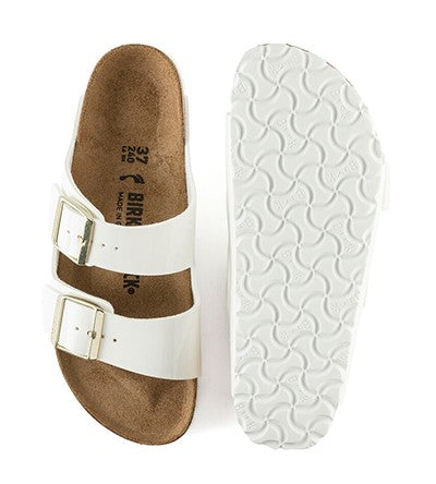 BIRKENSTOCK ARIZONA BF WHITE PATENT Birkenstock