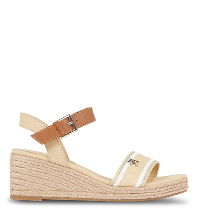 TOMMY HILFIGER WEDGE SANDAL CAMEL Tommy Hilfiger