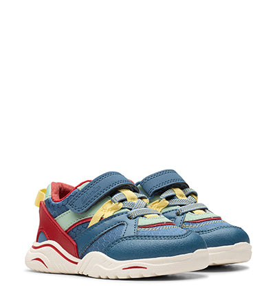 CLARKS FEATHERPACE T BLUE/GREEN G FIT Clarks