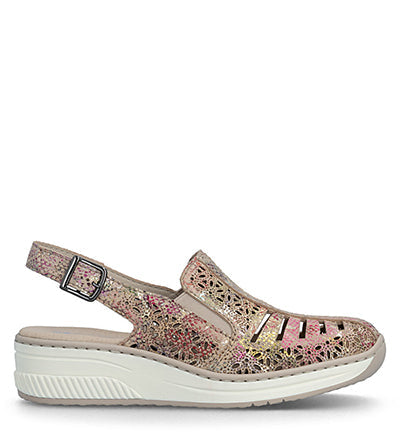 RIEKER LARA 48763 BEIGE MULTI Rieker Shoes