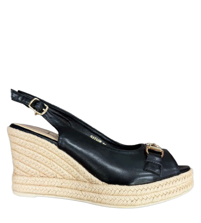UNA HEALY SAVAGE BLACK WEDGE Una Healy